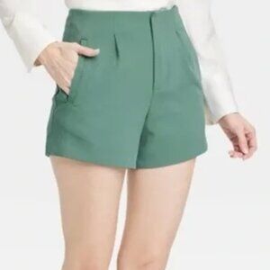 A New Day Women's High-Rise Teal Tailored Shorts